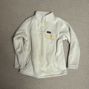 Almost Brand New Cream-White Quarter Zip Patagonia Fleece